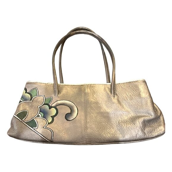 Anuschka Authentic Vintage Genuine Leather Hand Painted Floral Purse Handbag - Picture 8 of 16